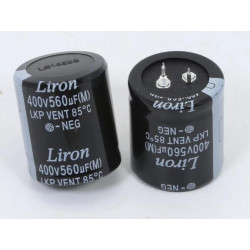Liron Lkp 400V 560UF 2000h, Aluminum Electrolytic Capacitor, High Voltage Capacitor