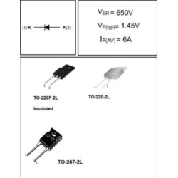 6A 650V Sic Schottky Barrier Diode Sic0665