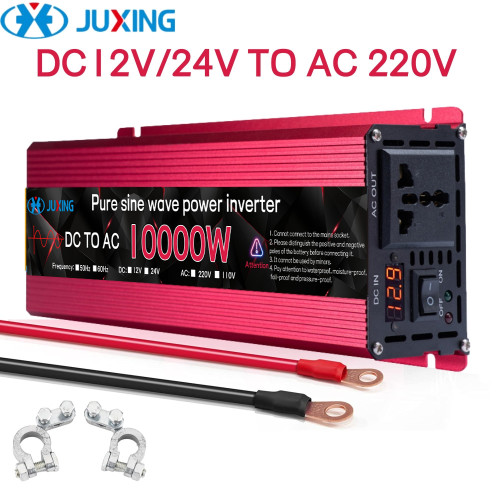 10000W Pure Sine Wave Vehicle-Mounted Power Inverter DC 12V/24V to AC 220V Power Converter, Can Design Exclusive Labels