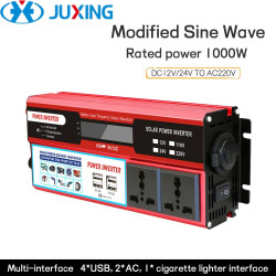 1000W Car Power Inverter, Portable Voltage Converter DC 12V/24V to AC 220V, with 4 USB, 2 Universal Output Sockets