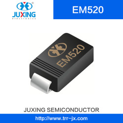 Em520 Vf1.1V Vrrm2000V Iav1a Ifsm30A Vrms1400V Juxing Surface Mount Standard Rectifiers Diode with SMA Case