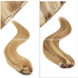 100% Human Hair Clip in Brazilian Hair Extension