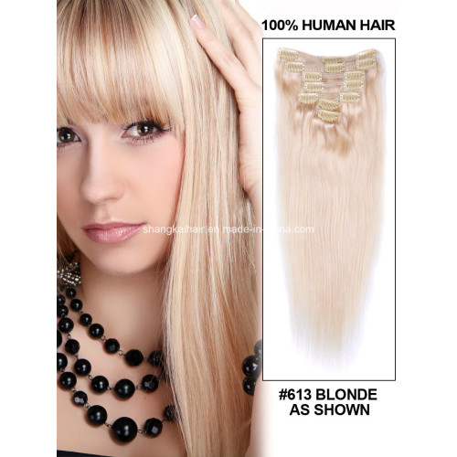 100% Human Hair Extension for Clips in Hair Extensions