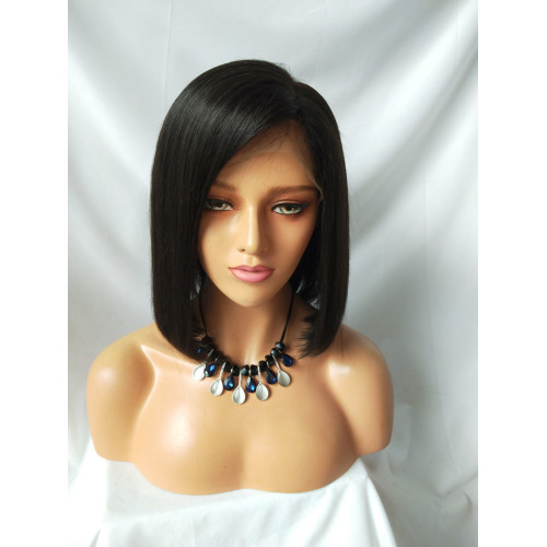 100% Human Hair Full Lace Wig and Brazilian Russian Virgin Hair Bob Front Lace Wig
