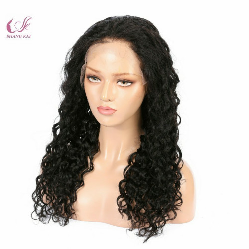 150% Density Virgin Human Hair Glueless Deep Wave Full Lace Wig, Silk Top Full Lace Wigs