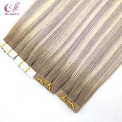 Best Quality Balayage Color Russian Virgin Hair Tapes Natural Hair