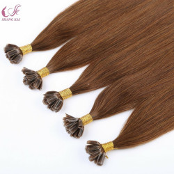 Brown Double Drawn Silicone Free Nail/U-Tip Hair Extensions
