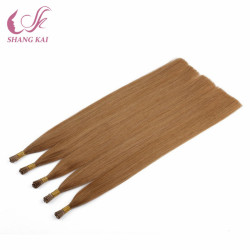 Brown No Tangling No Shedding Silicone Free Pre-Bonded Stick/I-Tip Hair Extensions