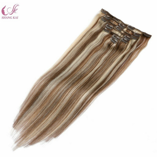 Clip in Brazilian Virgin Remi Human Hair Extensions