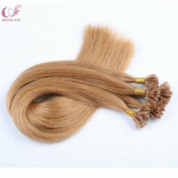 Double Drawn Full Cuticle Blonde Russian Remy Hair Keratin U Tip Hair Extensions Nail Tip Hair