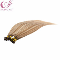 Factory Wholesales 100% Russian Virgin Remy Hair Extensions Hand Tied Weft Natural Hair Extension