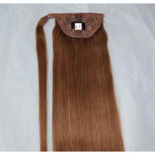 High Quality Lace Brazilian Remy Ponytail Hair Extensions Wrap-Ponytail