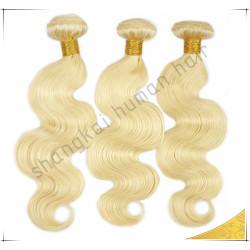 Human Hair Blonde Body Wave Human Hair Weft