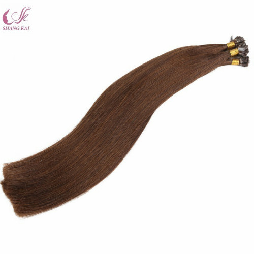 Italy Keratin Glue Prebonded Hair Extensions Flat / I / V / U Tip Hair Extension 1g Strand