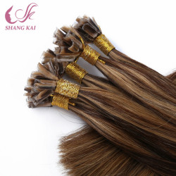Mix Color Virgin Remy Full Cuticle Aligned Pre-Bonded Nail/U-Tip Hair Extension