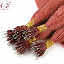 Pink 12A Full Cuticle Aligned Nano Ring Hair Extension