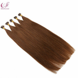 Pre Bonded U V I Flat Tip Hair Extension 1g Stick Tip Cold Fusion Hair 100% Virgin Cuticle Remy Keratin Human Hair