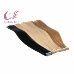Professional Factory Produce Double Drawn Tape Human Remy Extension European Virgin Hair