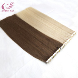 Top Quality Double Drawn Tape Hair 100% Remy Russian Hair Extensions
