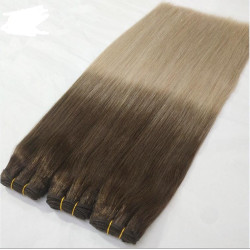 Wholesale High Quality Double Drawn Cuticle Hair Weft Ombre Color